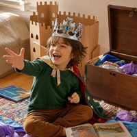Halloween Kids' King and Princess Crown Props for Stage Performances and Awards