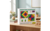 Stacking Blocks with Peg Base Rainbow Peg Board Toy STEM for Playroom, Preschool