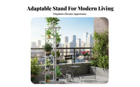 Space Saving Multi-Tier Plant Stand Sturdy Floor Standing Plant Shelf Large Capacity Metal Flower Pot Holder Heavy Duty for Gardeners, Homeowners, Interior Decorators, Living Room, Balcony, Outdoor, Garden