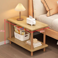 Space Saving Layered Nightstand Easy Assembly Bedside Storage Rack Sturdy Legs Modern Sofa End Table for Small Areas