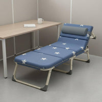 Single Folding Bed Sit or Lie Convertible Use Foldable Napping Cot Removable Cushion Adjustable Recliner Chair for Home, Office, Hospital
