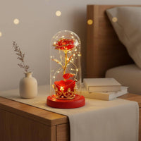 Romantic Gift LED Blossom in Glass Dome Battery Powered Enchanted Blossom Light Eternal Flower Night Light for Mothers, Girlfriend, Women, Mother's Day, Anniversary