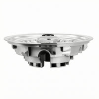 Utility Cart Hub Cap Silver 8-Inch Wheel Hub Cap Scratch-Resistant Vehicle Accessory