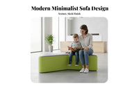 Curved Sectional Couch Modern Design Reception Sofa distinctive Shape Commercial Furniture for Parents, Business Visitors, Waiting Room, Lobby, Lounge Area