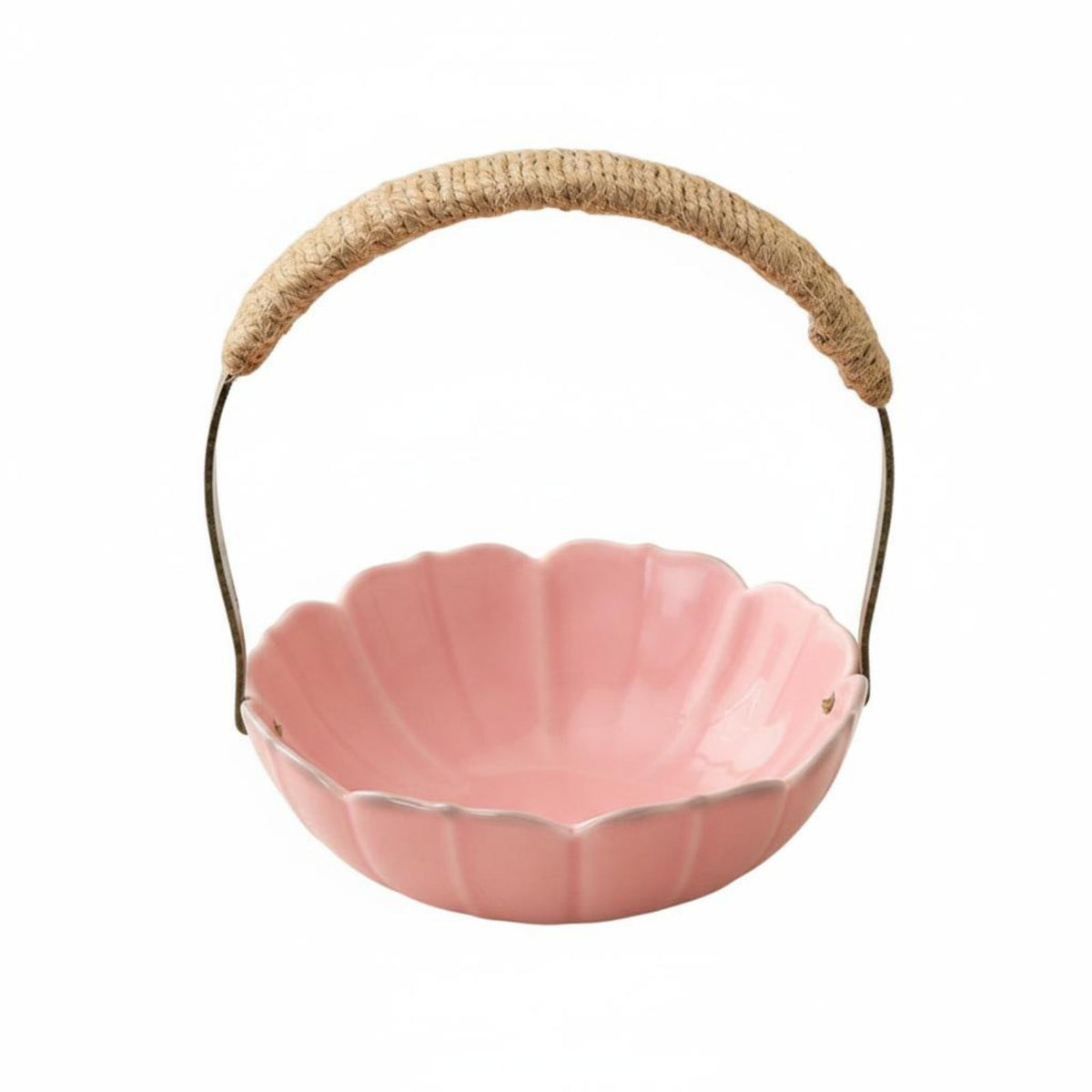 Ceramic Handled Fruit Basket Multi-Use Vintage Fruit Basket Food Porcelain Serving Dish for Party