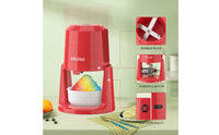 Low-Noise Shaved Ice Maker with Molds Adjustable Countertop Ice Shaver Quiet Snow Cone Maker Stable for Families, Hosts, Kitchen, Home Bar, Snack Snack Counters