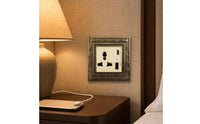 Switch Socket Panel Vintage Decorator Electrical Switch with Wall Plate Fitting Ornate Embossed for Interior Designers