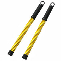 2 Pieces High Elasticity Cordless Battle Rope Calorie-Burning Burning Ropeless Battle Rope Portable Coil Resistance Bar Secure Grip for Aerobic Exercise