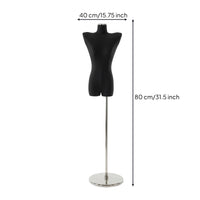 Female Torso Mannequin Floor-Standing Mannequin with Stand Professional Clothing Display Torso for Boutiques