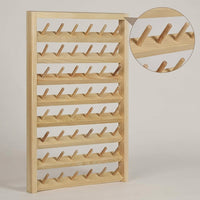 Wooden Thread Spool Holder Wall-Mounted Sewing Thread Waxed Thread Bobbin Storage Rack Organizer for Wigs