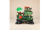 Grand Opening Gift Pixiu Cabbage Statue Auspicious Symbol Feng Shui Prosperity Statue Exquisite Craftsmanship Chinese Good Luck Figurine Collectible for Business Owners, Living Room, Office, Shop, Reception Desk