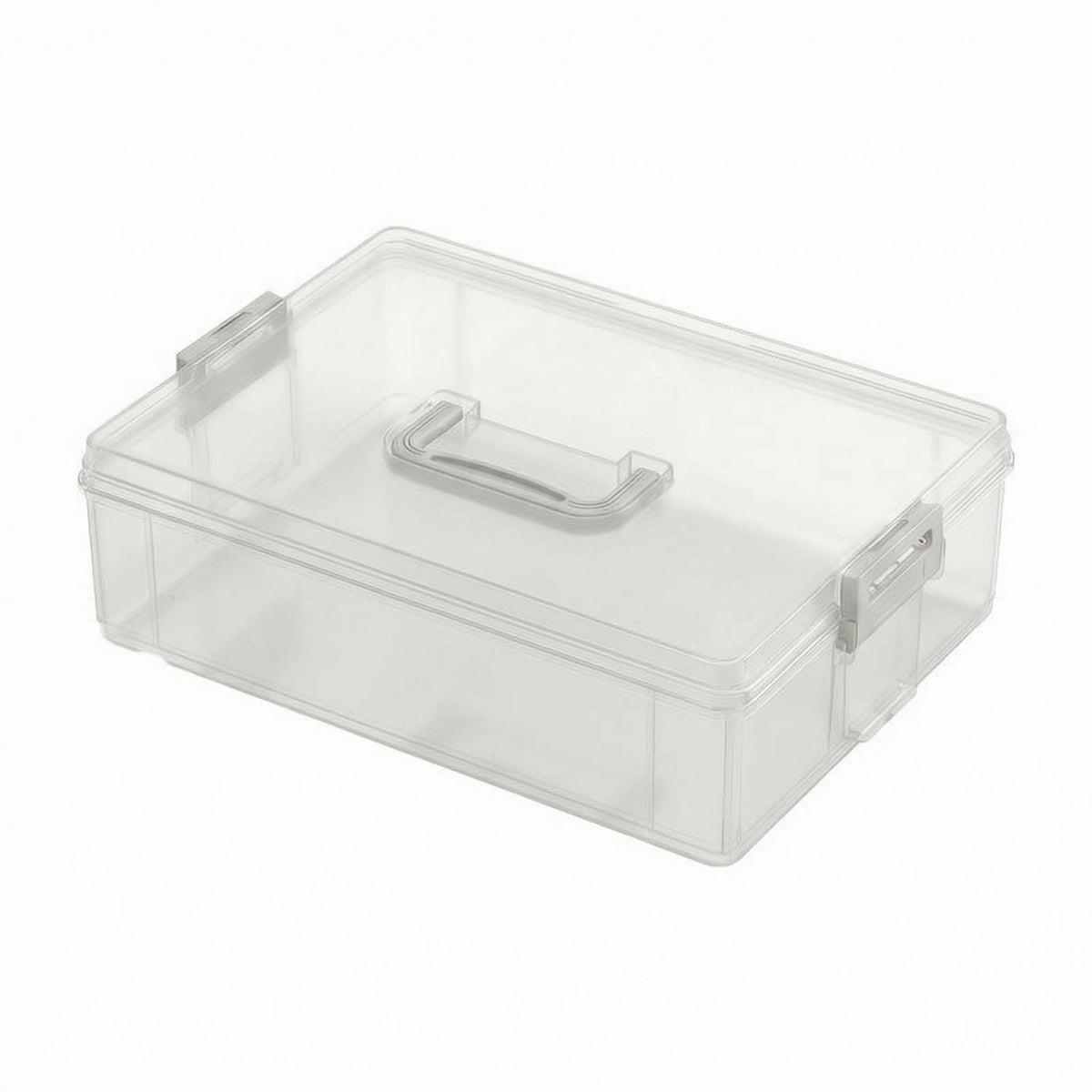 Transparent Bead Storage Box Latch Closures Bead Organizer Box Concealed Handle