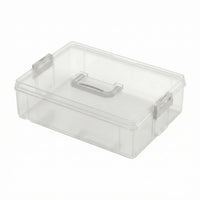 Transparent Bead Storage Box Latch Closures Bead Organizer Box Concealed Handle