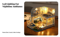 DIY Miniature House Kit Creative Gift Miniature Room Craft Kit Three-Dimensional House Building Model Kit Tools Included
