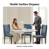 Round Dining Table with 6 Chairs Luxury Design Indoor Furniture Modern & Design Upholstered Seating for Families