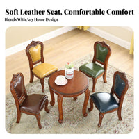 With spine Support Carved spinerest Stool North American design Small Chair Multi-Purpose Household Furniture Space-Saving for Children, Homeowners, Living Room, Bedroom, Entryway, Kitchen