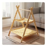 Double Layer Cat Hammock Detachable 2 Tier Cat Hammock Sunken Design Double Layer Pet Bed