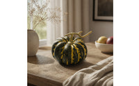 Pumpkin Prop Realistic Pumpkin with Stem Ribbed Decorative Foam Pumpkins for Autumn Display, Harvest Decor