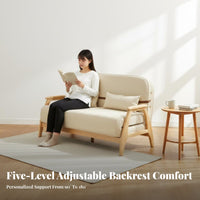 Space-Saving Design Fold-expandable Armchair Bed 2-in-1 Function transformable Seating Easy to Convert Sleeper Sofa Japanese Aesthetic for Students, Apartment Dwellers, Homeowners, Small Living Spaces, Study Room, Bedroom