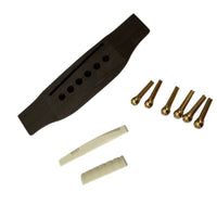 Wooden Guitar Bridge Assembly Replacement Acoustic Guitar Bridge Sturdy Hardware Long-Lasting for Guitarists