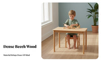 Nordic Design Toddler Desk and Chair Rounded Corners Art Station with Chairs Sturdy Construction children's Furniture Multifunctional for Preschoolers, Toddlers, Parents, Kindergarten, Nursery, Study Room, Bedroom