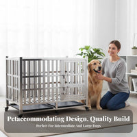 long-lasting Construction Foldable Wire Dog enclosure sturdy Duty Foldable Wire Dog Crate Secure Latch Pet Kennel Easy to Clean for Indoor, Home, Travel