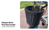 Kids Bike Basket Adjustable Straps Woven Basket Easy to Install Children's Cycle Carrier for Young Children