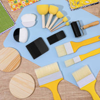 20 Pieces Scrapbooking Kit with Cutting Mat Complete Paper Craft Tool Kit Reusable Collage Tools for Hobbyists