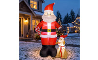 Weather-Resistant Christmas Inflatable with Dog Festive Christmas Inflatable Decoration Whimsical Ornament Funny for Yard