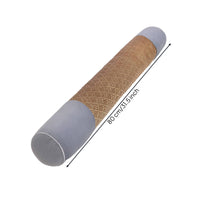 Removable Cylindrical Body Pillow Textured Support Pillow with Zipper Cover Washable Supportive for Side Sleepers, Bed, Reading