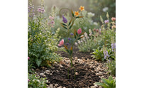Plant Trellis Easy to Install Plant Support Garden Decor Texture Metal Blossom Stake