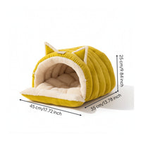 Washable Enclosed Pet Bed Padded Cat Cave Bed Warm Cat Cave Soft for Small Dogs