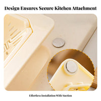 Sink Drain Basket Easy-Dump Mechanism Food Waste Catcher Prevents Clogs Culinary Waste Strainer