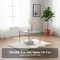 Nordic Aesthetic Cylindrical Frame Coffee Table Minimalist Design Home Furniture Sleek Profile Easy to Assemble for Interior Decorators, Homeowners, Renters, Living Room, Bedroom, Lounge Area, Office