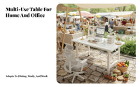 Folding Table Lightweight Small Folding Desk Easy Assembly Portable Desk for Apartment Dwellers, Remote Workers, Night Market, Dorm Room, RV / RV