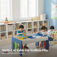 Multifunctional Building Block Table Solid Wood Construction Sand Play Table Educational Convertible Study Play Desk Child-Safe Design for Toddlers, Preschoolers, Parents, Kindergarten, Daycare Center, Classroom, Living Room