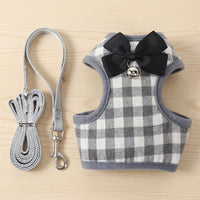 Cat Harness and Dog Leash Set with Matching Cat Leash and Dog Harness, Adjustable Pet Harness for Outdoor Walking, Vest Style for Small Dog Pets