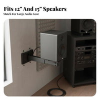All-Metal Construction Speaker Wall Mount Sleek Design Heavy Duty Speaker Wall Bracket for Home Theater Enthusiasts, Audiophiles, DJs