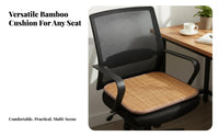 Long-Lasting Bamboo Seat Cushion Splinter-Splinter-Resistant Summer Cooling Chair Mat for Office Workers, Drivers, Car, Home