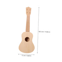 All Parts Included 21 Inch Soprano Ukulele Kit Paintable Wood Wooden Ukulele Making Kit Educational Toy for Children, Beginners, Family Activity, Craft Class