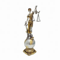Lady Justice Statue Tabletop Lady Justice Figurine Textured for Bookshelf