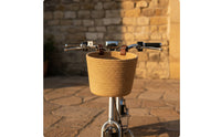 Woven Bike Basket Adjustable Front Bike Basket with Straps Lightweight for Children's Bikes, Park Rides