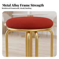 Stackable Round stackable Seat Space-Saving Round Backless stackable Chair Modern Design Portable Stool Easy to Clean for Party Hosts, homeowners, Dining Room, Kitchen, Entryspace, Classroom