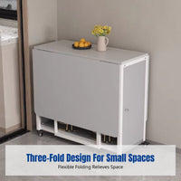 Foldable Dining Table, Modern Minimalist, Space-Saving, Movable, Small Apartment Table & Stool