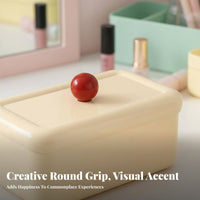 Desktop Cosmetic Case with Lid debrisresistant Vanity Case with Drawers Space-Saving