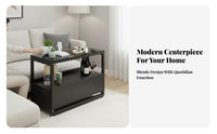 Modern Minimalist Design Sofa Side Cabinet with Drawer Multi-Functional End Table Spacious Storage Living Room Furnishing Sturdy Construction for Apartment Dwellers, Homeowners, Interior Designers, Small Areas, Bedroom, Home Office, Study