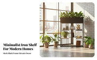 Space Saving Planter Partition Rack Large Storage Capacity Multi-Tier Plant Rack Strong Load-Bearing Room Divider Sturdy Construction for Interior Designers, Business Owners, Cafe, Restaurant, Office, Balcony