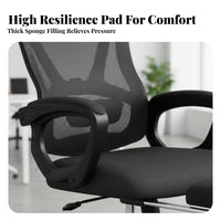 Ergonomic Design Reclining Task Chair with Footrest Adjustable Support Computer Seating Padded Seat Cushion Office Furniture Breathable Mesh Back for Telecommuting Workers, Students, Gamers, Dormitory, Studying, Study Room, Gaming
