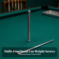 High-Quality Threading Cue Weight Bolt Long-Lasting Metal Construction Billiard Cue Weight Adjustment Bolt Secure Fit