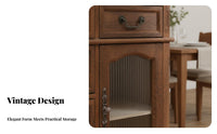 Multifunctional Solid Wood Buffet Cabinet Versatile Dining Room Credenza Sturdy Structure Accent Storage Cabinet Adjustable Shelves for Homeowners, Families, Interior Decorators, Entryway, Home Office